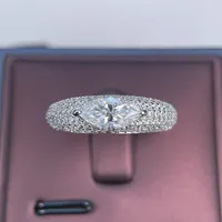 Bague de mariage MuShan en argent sterling 925 avec diamant Moissanite couleur D VVS1 pour femme, bijoux fins brevetés MST