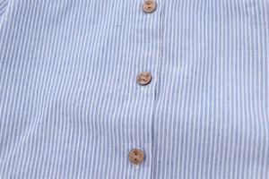 Chemise à manches longues en coton pour filles, rayée, brodée, blanche, avec un motif amusant de lapin et de chien, au meilleur prix - Product Image 4