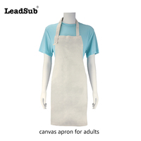 Sublimation de logo personnalisé tabliers en toile de lin polyester enfant adulte vierge nettoyage de cuisine tablier de restaurant pour chef
