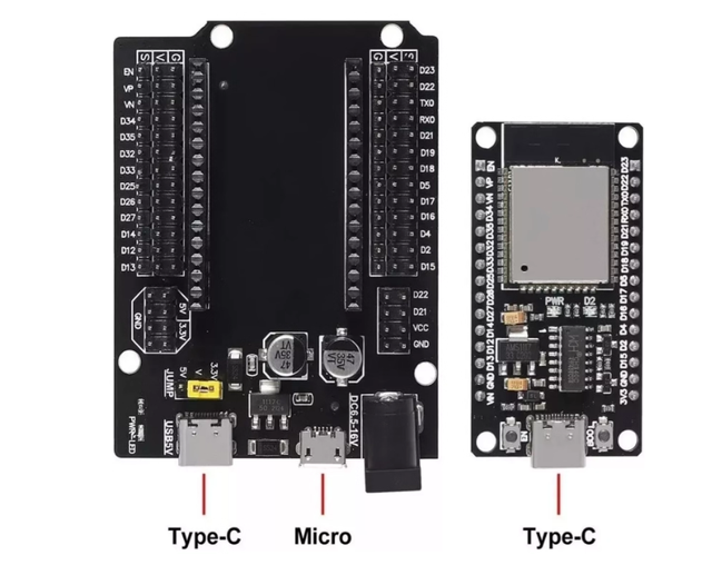 Ultra-Low Power ESP32 Development Board with TYPE-C USB WiFi+BT CH340C Chip DS12 DS15 SNH