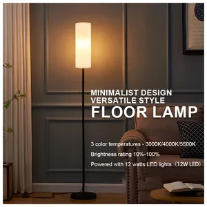 Paralume nordico moderno in tessuto lampada da piedi atmosfera semplice soggiorno camera da letto illuminazione decorativa lampada da pavimento