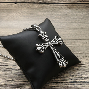 yunnique Crown <b>Cross</b> Pendant Necklace Stainless Steel Unisex Gift Jewelry - Product Image 2