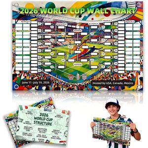 Póster con el Programa de <span class=keywords><strong>Partidos</strong></span> de la Copa <span class=keywords><strong>Mundial</strong></span> de Fútbol 2026, Tela Decorativa para Fiestas de Clubes Deportivos, Accesorios para Crear Ambiente - Product Image 3