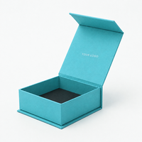 Boîte à fermeture magnétique en velours de qualité supérieure avec cartes de remerciement pour bijoux de luxe sur mesure