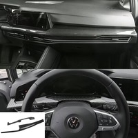Voiture en fibre de carbone intérieur accessoires console centrale panneau de vitesse lève-vitre pour volkswagen vw golf 8 mk8 2021-2025 auto kit