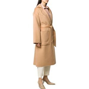 Femmes élégantes hiver revers crantés ceinturé taille dos Vent surdimensionné <span class=keywords><strong>laine</strong></span> Robe <span class=keywords><strong>manteau</strong></span> - Product Image 2