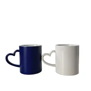 Mug ajaib berubah warna penuh mengkilap atau matte 11oz untuk cetak sublimasi cangkir keramik kopi teh Natal