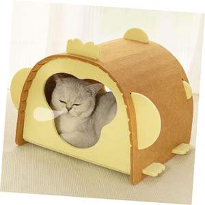 Cama para Gatos de Fieltro Ecológica con Múltiples Agujeros, Juguete de Rompecabezas Plegable y Extraíble, Capacidad de 66L para Juego Interactivo y Descanso - Product Image 6