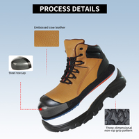Botas de Seguridad Vaultex Cow de Dos Capas con Relieve, Suela de PU, Puntera de Acero, Botas de Trabajo, Botas de Seguridad para Hombre