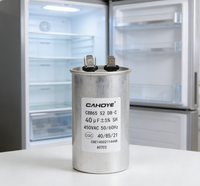 Condensateur de compresseur CBB65 pour climatisation 20-50F, boîtier en aluminium, déshumidificateur industriel 450VAC, personnalisable OEM/ODM