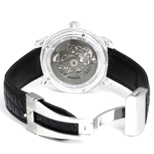 Reloj Tourbillon de Cristal de Zafiro Completo con Esfera Esqueletizada, Correa de Fluororubber y Cuero, Reloj Mecánico de Lujo para Hombre, Edición Limitada con Puntero - Product Image 5