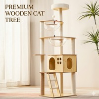 Structure d'escalade pour chat, étagère pour chat, capsule spatiale pour chat, lit pour chat, arbre à chat avec plateforme de observation intégrée, jouets pour chat