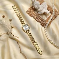 REWARD Montre pour femmes élégante et luxueuse de qualité supérieure, rectangulaire, étanche, lumineuse, montres de bureau, acier inoxydable, quartz, montres pour femmes
