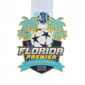 Medalla cuadrada chapada en oro 3D de alta calidad para fútbol sala <span class=keywords><strong>FUTBOL</strong></span> DE SALON con cinta de sublimación - Product Image 3