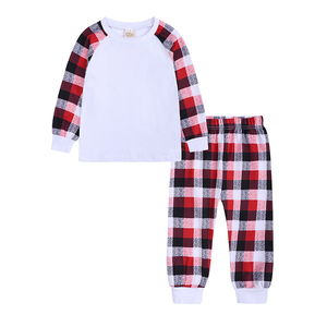 Pijamas de poliéster personalizadas para mujer, conjunto familiar <span class=keywords><strong>a</strong></span> juego, cintura elástica, transpirables, color liso, otoño invierno - Product Image 4