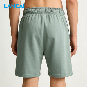 Shorts de sport décontractés pour hommes en nylon/coton avec cordon de serrage, séchage rapide, imperméables, logo personnalisé, poche - Product Image 3
