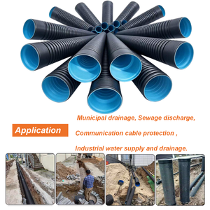 Línea de Producción de Tuberías de PE HDPE de Alta Velocidad, Máquina Extrusora de Tuberías Corrugadas de Doble Pared, Drenaje Vial - Product Image 4