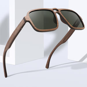 Gafas de Sol de Aviador de Madera para Hombre, Lentes Polarizadas TAC con Protección UV400 W6064, Estilo para Pesca y Conducción - Product Image 1