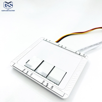 Interrupteur tactile LED pour miroir certifié ETL FCC 110V 240V, étanche IP44, capteur intégré à 3 touches pour miroir intelligent