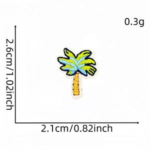 Mini Patch Brodé Thermocollant Thème Marin Nuage Cocotier Bouée Bateau pour Étiquette de Bagage et Décoration de Sac - Product Image 5