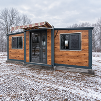Maison conteneur de 40 pieds avec structure en acier isolée, aménagement flexible, extensible, préfabriquée pour projets de logement familial