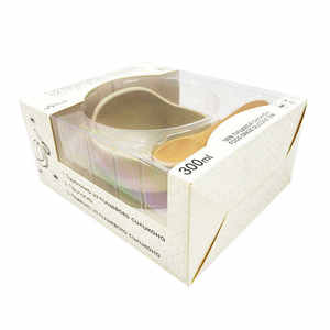 Bol en silicone pour bébé avec logo personnalisé, cuillère d'alimentation, boîte d'emballage en papier avec fenêtre <span class=keywords><strong>transparente</strong></span> en plastique <span class=keywords><strong>PVC</strong></span> pour enfants, <span class=keywords><strong>plaque</strong></span> d'aspiration - Product Image 6