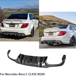For C-Class W204 4DR/2DR V Style Real Carbon Fiber Rear Diffuser 2007-2014 - Product Image 2