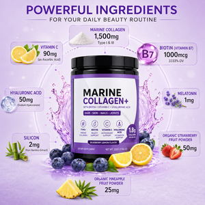 Complément alimentaire pour la santé de la peau OEM, soin de la peau, des cheveux et des ongles, poudre de collagène <span class=keywords><strong>pure</strong></span> à boire, poudre de vitamine C, collagène pour la beauté de la peau - Product Image 3
