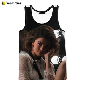 Selena-Camiseta sin mangas con estampado Digital 3D para hombre, camiseta sin mangas con estampado de gráficos personalizados - Product Image 2