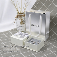 Emballage de bijoux haut de gamme, boîte cadeau carrée rigide en carton gris, impression de logo couleur personnalisée, utilisation artisanale