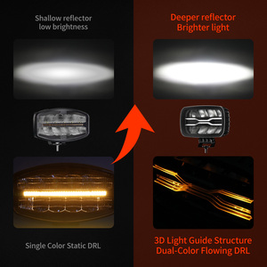 ไฟขับขี่ LED E-mark 9 นิ้ว 180W ระยะไกล แสงคู่ สีขาว-เหลืองอำพัน DRL ไฟไล่ตาม <span class=keywords><strong>12v</strong></span> 9 นิ้ว ไฟเสริมสำหรับรถบรรทุก ได้รับการรับรอง E9 มาตรฐาน IP68 - Product Image 5