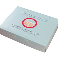 Boîte à gaufres personnalisée avec logo imprimé, emballage en carton alimentaire, boîte à mini-gâteaux pour la restauration avec séparateurs