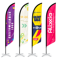 Drapeau publicitaire en forme de goutte d'eau, impression couleur, résistant aux intempéries, personnalisé pour l'ouverture de magasin