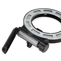 Lampe LED sous-marine Seafrogs 1800LM, angle de faisceau 120°, étanche IPX8, lumière annulaire flash 40m pour caméra d'action SJCAM