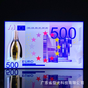 Support à vin lumineux personnalisé en forme de rectangle, éclairé par LED, pour bar, KTV, accessoire de fête - Product Image 2