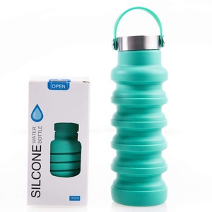 Fitness Silicone Collapsible Sports Water Bottle Outdoor Folding Cup 550ml Large Capacity Leak-Proof Eco-Friendly Dishwasher - Product Image 2