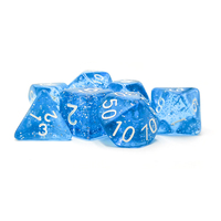 Ensemble de dés de jeu polyédriques carrés en acrylique scintillant DND pour les passionnés de jeux de table Pathfinder, accessoires