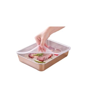 316 Stainless Steel Square Food Storage <b>Container</b> With Clip On Lid For Household Use - Product Image 1