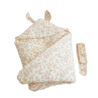 Couverture d'emmaillotage pour bébé en coton 100% personnalisée, écologique, en gros, avec motif imprimé