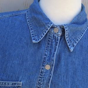 Chaqueta abotonada de mezclilla de LICRA ecológica de tamaño personalizado para mujer, lona de manga corta, lavado con ácido lavado a la piedra - Product Image 3