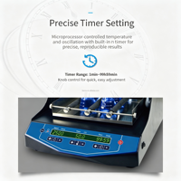 Perangkat Inkubator Pengocok Termostatik IKEME Lab 50-300rpm, Timer LCD yang Dapat Disesuaikan, Inkubator Pengocok Kultur Sel Lab