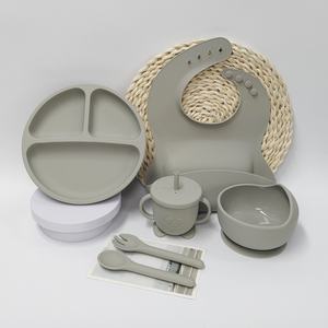 Juego de comedor para niños con diseño de oso clásico-Cuenco de silicona para bebé Cuchara Tenedor Sippy Cup - Product Image 4