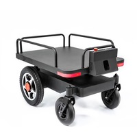 Chariot à plateforme mobile électrique en acier à 4 roues Foxtechrobot FOLO100 Pro100 kg