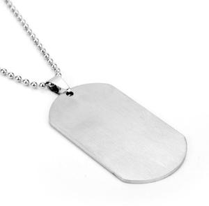 תגיות כלב מותאמות אישית עיצוב לוגו תגיות כלב עם שרשרת כדורית סיטונאי זיהוי ריק נירוסטה תגי כלב - Product Image 1