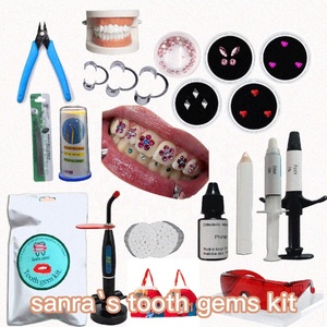 Most Popular Teeth Gems Crystal LED Solidify Light Professional Gems Glue 37% Gel Tooth Gem Kit Price - Product Image 3