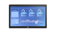 Moniteur industriel LCD IEI DM2-W238K 23,8 pouces IP65 avec caméra intégrée, anti-reflets et anti-UV PCAP