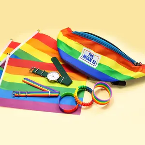 Vendita all'ingrosso Custom Lesbian Pride LGBT Les a mano piccolo tramonto Lesbian Pride mese Mini orologi bracciali borse accessori