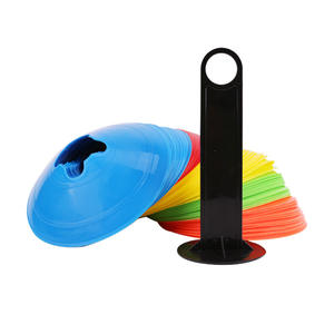 Peralatan olahraga sepak bola, 19x5 cm Universal Portabel Multi Warna PE plastik peralatan olahraga sepak bola cakram kerucut kecepatan kelincahan penanda latihan - Product Image 4