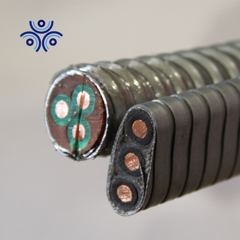 Submarino кабель 5kv 3 ядра 2awg 4awg cobre электрические мощность кабель ESP кабель