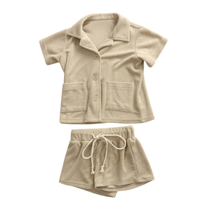 ชุดเสื้อผ้าเด็กเฟรนช์เทอร์รี่ ชุดเซ็ตสองชิ้นสำหรับเด็กผู้ชาย - Product Image 2
